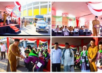 Penuh Haru !! Wabup dr. Alif Berangkatkan Ratusan Jamaah Haji ke Tanah Suci