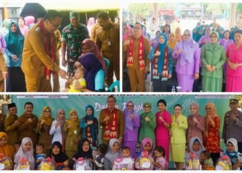 Perangi Stunting, Plt Bupati Gresik Turun Langsung Pantau Giat Posyandu Terpadu di Posko TMMD ke-124