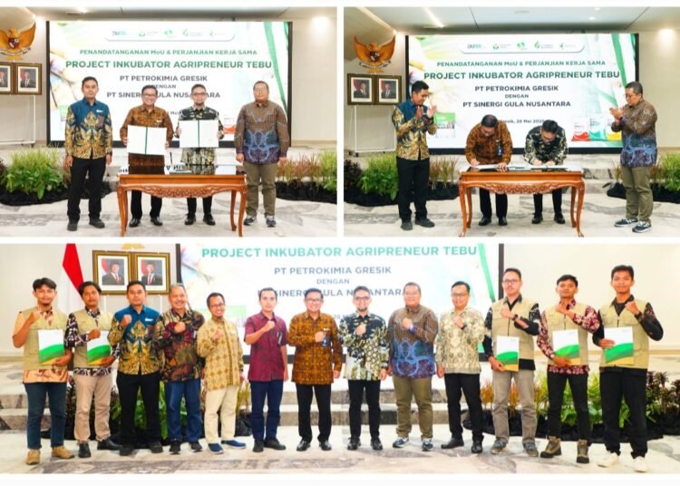 Dirut Petrokimia Gresik Teken MoU Dukung Program Agripreneur Tebu Dorong Regenerasi Petani dan Swasembada Gula Nasional