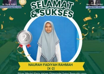 Memasuki Awal Mei Siswa MAN 1 Gresik Langsung Tancap Gas Dulang Prestasi Raih Medali di Ajang Olimpiade Kimia Tingkat Nasional