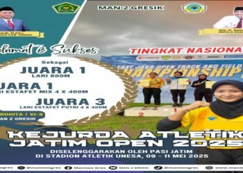 Luar Biasa !! Imel Tri Ardhita Siswi MAN 2 Gresik Sabet Juara 1 Lari 800 Meter di Jatim Open 2025