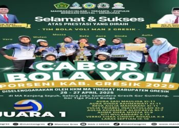 Sabet Juara 1, Tim Bola Voli MAN 2 Gresik Dinobatkan sebagai Tim Terbaik di Ajang PORSENI Kabupaten Gresik 2025