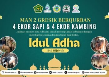 Kepala MAN 2 Gresik Berkurban Sapi, Total 8 Hewan Kurban untuk Masyarakat: Semangat Berbagi di Momen Iduladha 2025