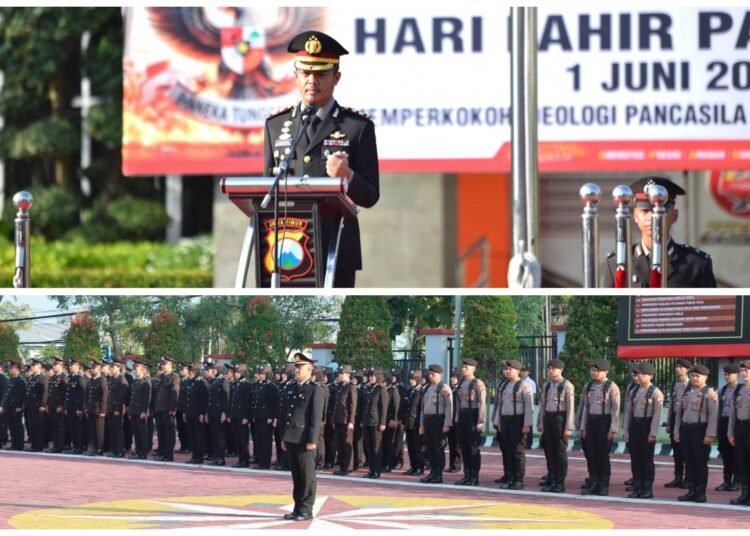 Kapolres Gresik Tekankan Penguatan Nilai Ideologi saat Pimpin Upacara Hari Lahir Pancasila
