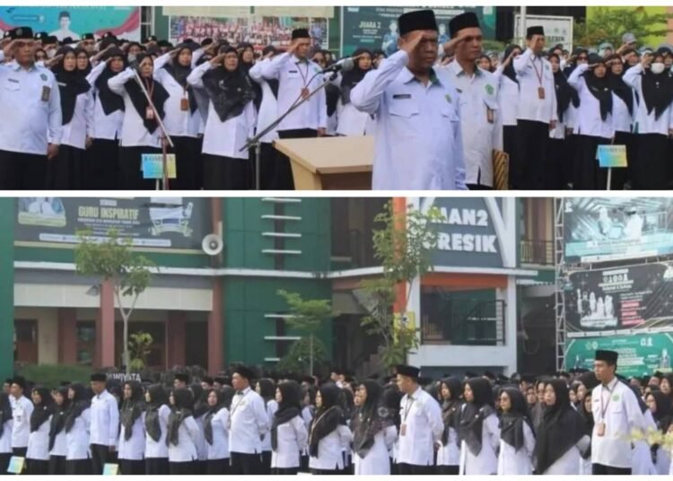 Kemenag Penuh Semangat Gelar Upacara Peringatan Harlah Pancasila 2025 di Halaman MAN 2 Gresik