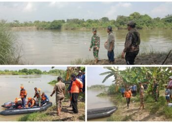 Bocah 9 Tahun Diduga Tenggelam di Bengawan Solo Dukun Sejak Sabtu Pagi hingga Kini Belum Ditemukan