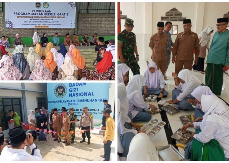 TNI-Polri Kawal Pembukaan Program Makan Bergizi Gratis untuk 3.888 Siswa di Ponpes Bumi Aswaja Dukun