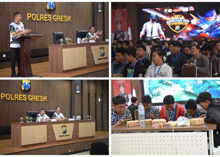 Polres Gresik Ajak Remaja Jauhi Narkoba Lewat Turnamen Esports Sambut HUT Bhayangkara ke-79
