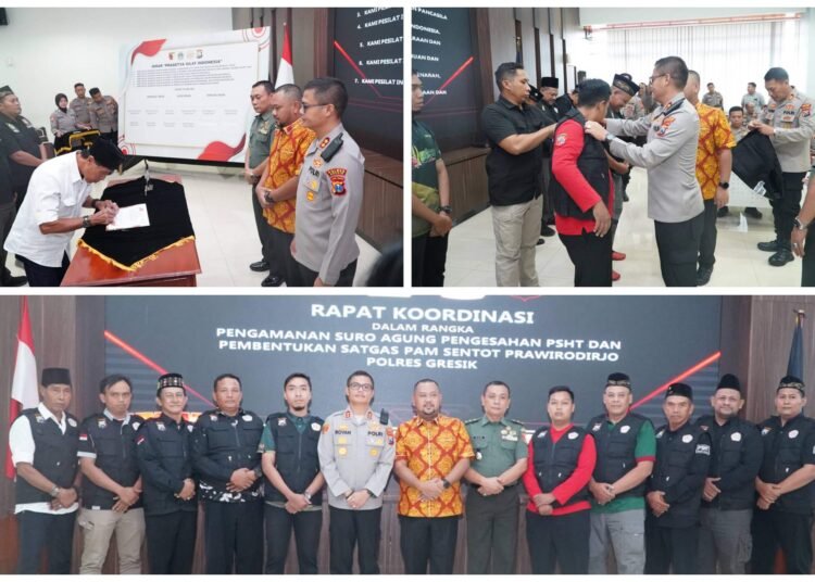 Tak Mau Kecolongan, Polres Gresik Bentuk Satgas PAM Sentot Prawirodirjo Amankan Suro Agung dan Pengesahan PSHT