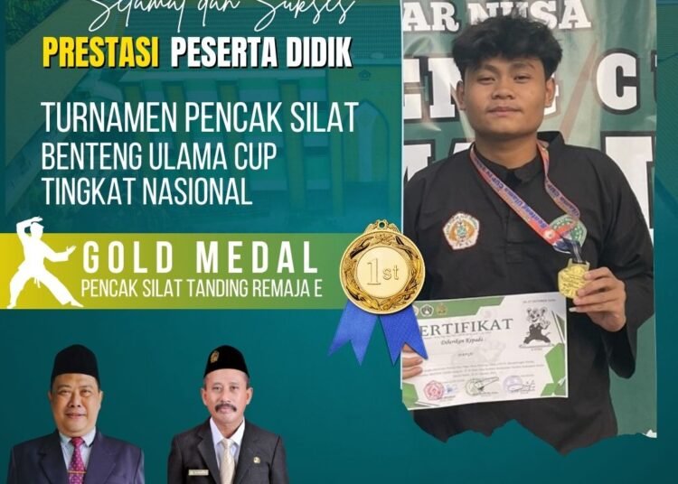 Dimas Alfian Hidayatullah Bikin Bangga MAN 1 Gresik Berhasil Persembahkan Medali Emas Kejuaraan Pencak Silat Tingkat Nasional