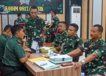 Jelang Sertijab Dandim, Tim Verifikasi Korem 084/Bhaskara Jaya Laksanakan Giat Verifikasi di Makodim 0817/Gresik