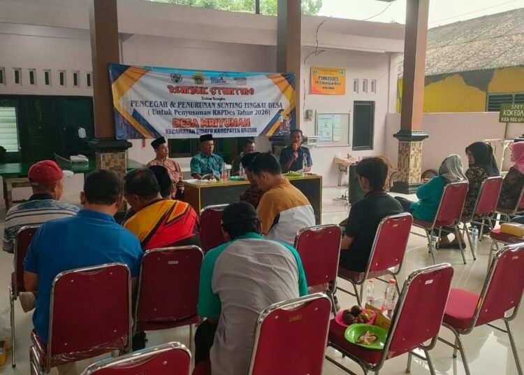 Camat Sidayu Apresiasi Kegigihan Pemdes Mriyunan dalam Melakukan Pencegahan dan Penurunan Stunting