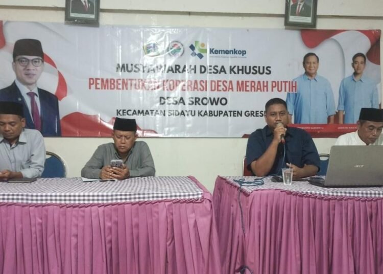 Dukung Nawa Karsa Gus Yani – dr. Alif, Pemdes Srowo Sidayu Dirikan Koperasi Desa Merah Putih