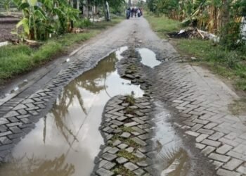 Rusak Parah !! Kades Ngampel Balongpanggang Desak Pemkab Gresik Segera Lakukan Perbaikan