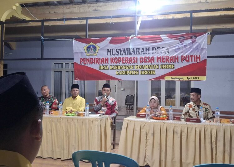 Jalankan Perintah Presiden dan Bupati Gus Yani, Kades Kandangan Cerme Bentuk Kopdes Merah Putih