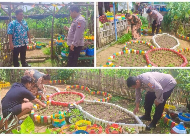 Komitmen Polri Dukung Ketahanan Pangan Nasional, Polsek Bungah Dampingi Warga Desa Kisik Tanam Cabai dan Sawi