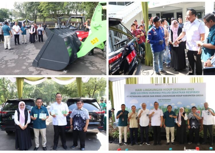 Plt Bupati Bersama Dirut PT Petrokimia Gresik Gelar uji Emisi Kendaraan Selamatkan Bumi dari Polusi