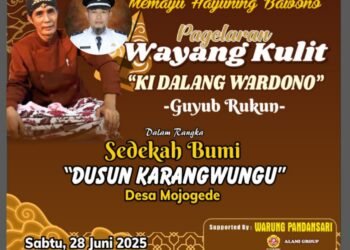 Wujud Syukur Panen Melimpah, Desa Mojogede Balongpanggang Gelar Sedekah Bumi dan Pagelaran Wayang Kulit