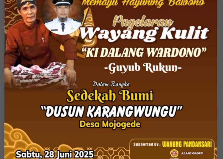 Wujud Syukur Panen Melimpah, Desa Mojogede Balongpanggang Gelar Sedekah Bumi dan Pagelaran Wayang Kulit