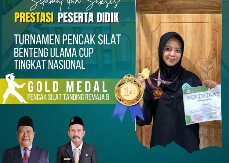 Silvi Sandra Aulia Menambah Deret Panjang Prestasi MAN 1 Gresik Sabet Medali Emas Turnamen Pencak Silat Benteng Ulama Cup Nasional