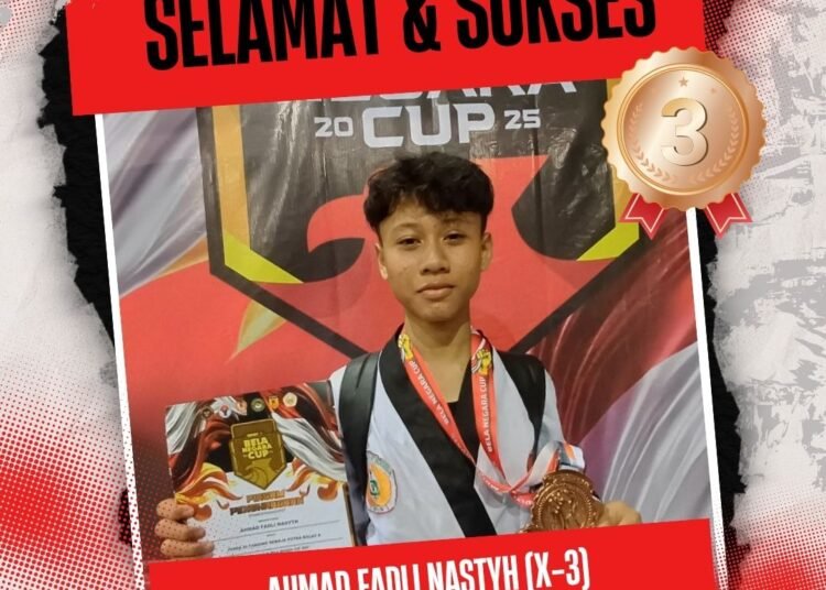 Harumkan MAN 1 Gresik, Ahmad Fadli Ukir Prestasi Gemilang di Ajang Kejuaraan Pencak Silat Bela Negara Cup 2025