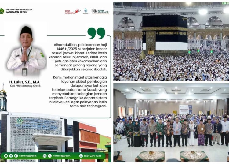 Kloter Pamungkas Tiba di Asrama Haji, H Lulus: Alhamdulillah, Jamaah Haji Gresik 2025 Pulang Semua dengan Selamat !!