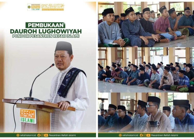 Bersama Mahasiswa Lipia Jakarta, Santri Refah Islami Digembleng Program Pembiasaan Berbahasa Arab