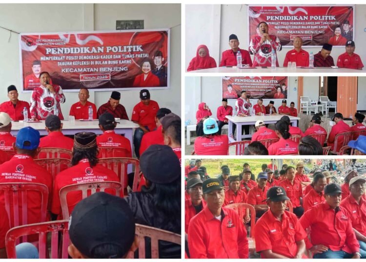 Menyala !! Semangat Bulan Bung Karno, DPC PDI Perjuangan Gresik Gelar Konsolidasi dan Pendidikan Politik
