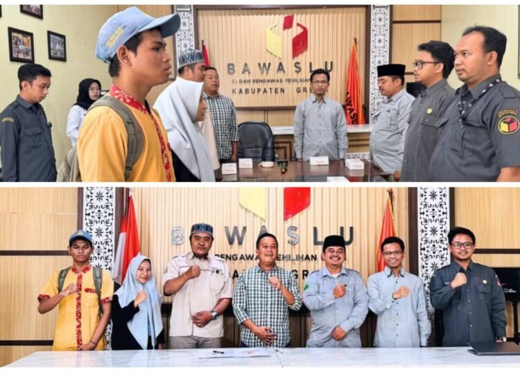 Perkuat Sinergi Pendidikan Politik, Bawaslu Resmi Terima Dua Siswa Magang dari SMK Nurul Islam Gresik
