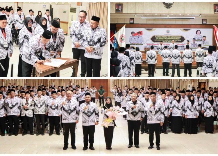 Bupati Gus Yani dan Wabup dr. Alif Jadi Saksi Sejarah Pelantikan Pengurus PGRI Gresik Di Bawah Kepemimpinan H Beri Avita Prasetiya, M.Pd