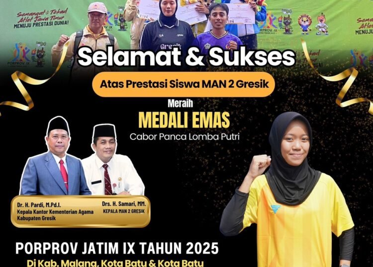 Istimewa, Peraih Medali Emas Terakhir Panca Lomba Putri Porprov IX Jatim 2025 adalah Siswa MAN 2 Gresik