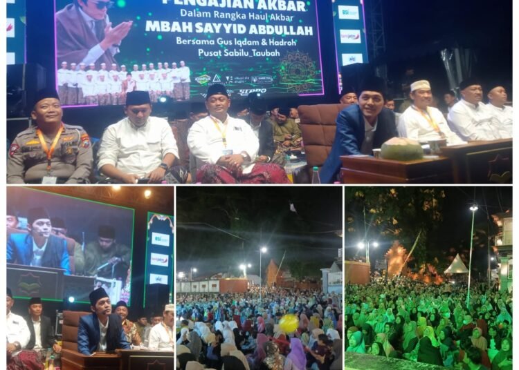 Dekengan Pusat !! Wakil Ketua DPRD Gresik H Mujid Riduan Membersamai Gus Iqdam Pengajian Akbar Haul Mbah Sayyid Abdullah Desa Pelemwatu Menganti