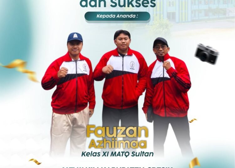 Fauzan Azhiimaa Santri MATQ Sunanul Muhtadin Wakili Gresik dalam Cabang Pidato Bahasa Arab di Ajang PORSENI Jawa Timur