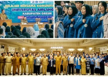 Bersama Kadinkes, Wabup Gresik Terima Ratusan Mahasiswa KKN Unair Fokus Bidang Kesehatan