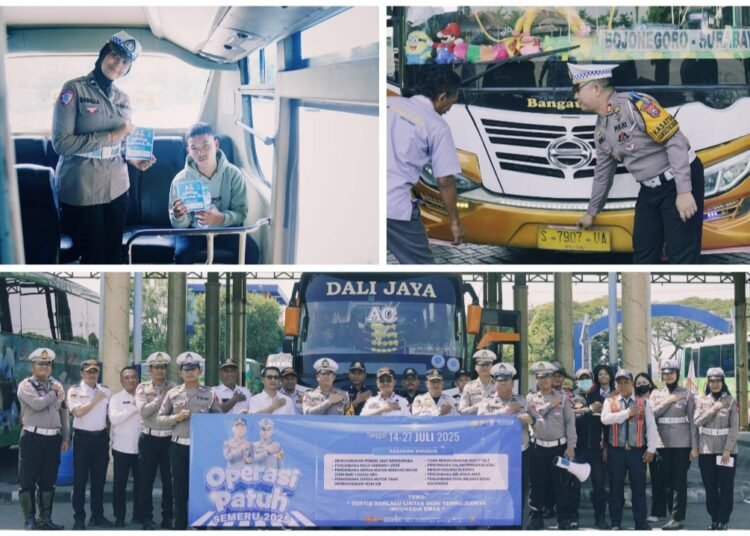 Kasat Lantas Polres Gresik Turun Langsung Tilang Dua Bus di Terminal Bunder Demi Keselamatan Penumpang
