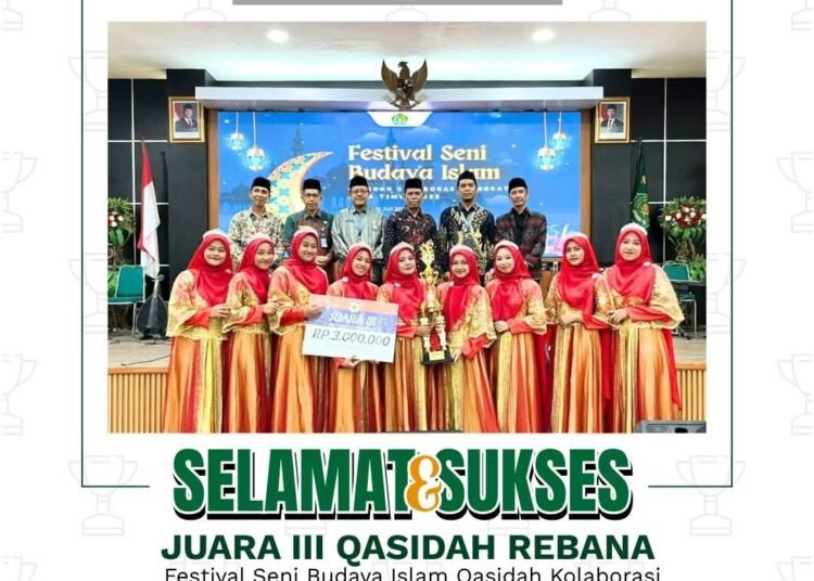 Selamat & Sukses !! Grup Rebana Hilwa Alwi Ponpes Alkarimi Gresik Raih Juara 3 Festival Seni Budaya Islam Qasidah Kolaborasi Tingkat Jawa Timur