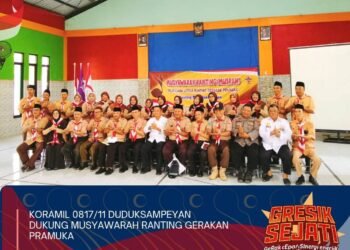 Koramil 0817/11 Duduksampeyan Hadiri Musran Wujud Dukungan Nyata TNI terhadap Pembinaan Generasi Muda melalui Kegiatan Pramuka