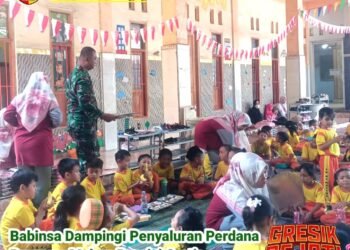 Babinsa Kawal Program Makan Bergizi Gratis yang Mulai Merambah Wilayah Kecamatan Bungah