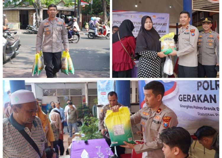 Polres Gresik Gelar Gerakan Pangan Murah Ringankan Beban Hidup Masyarakat