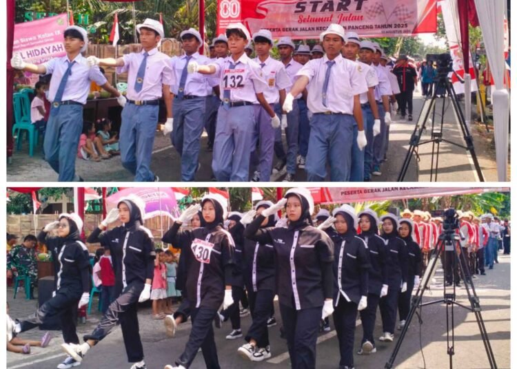 Kobarkan Semangat Patriotisme, SMK Al Ikhlash Panceng Terjunkan Tiga Peleton Ikuti Lomba Gerak Jalan HUT Kemerdekaan RI