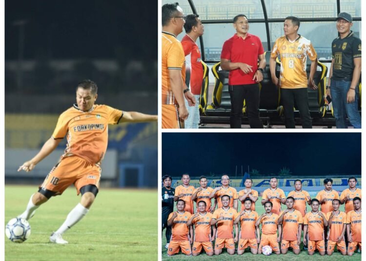 Kapolres Gresik Lakukan Tendangan Tegas dan Terukur di Laga Penutupan Pertandingan Sepak Bola PKDI CUP 2025