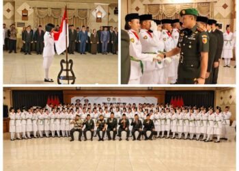 Paskibra Kabupaten Gresik Resmi Dikukuhkan, Dandim Tekankan Jiwa Nasionalisme dan Kedisiplinan