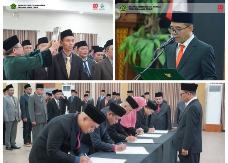 Kanwil Kemenag Jatim Lantik 100 Pejabat Baru: Tata Perasaan, Pikiran dan Tindakan