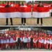 Guyub Rukun Bupati Gresik, Dandim, dan Kapolres Olahraga Bersama serta Bagikan 10.000 Bendera Jelang HUT RI