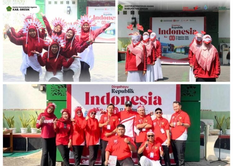 Bersama Kakanwil Semarakkan HUT RI: Plt Kemenag Gresik Sabet Juara 1 Lomba Makan Kerupuk