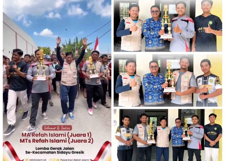 Kado Terindah di Hari Kemerdekaan !! Santri Refah Islami Juara 1 & 2 Gerak Jalan Tradisional se-Kecamatan Sidayu
