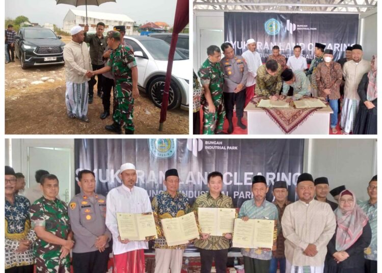 Bupati Gus Yani Didampingi Ning Min Mantan Wabup Gresik Hadiri Syukuran Land Clearing PT. Bungah Industrial Park di Desa Melirang