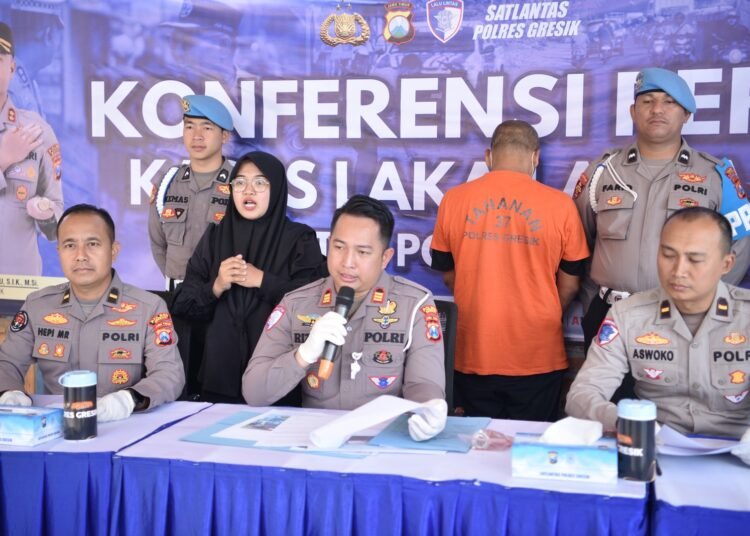 Satlantas Polres Gresik Gerak Cepat Tangkap Pelaku Tabrak Lari Maut di Menganti