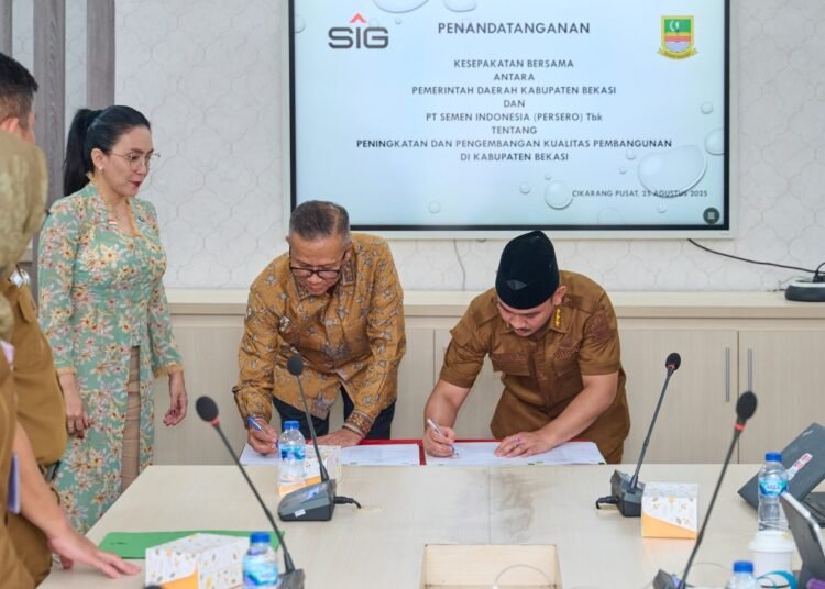 Tandatangani Kesepakatan Bersama, SIG Dukung Pemkab Bekasi Akselerasi Pembangunan Berkelanjutan