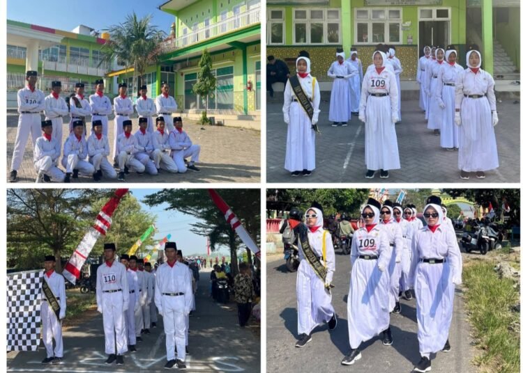 Delegasi SMP Modern 3 Bahasa Pesantren Al Miftah Tampil Dahsyat di Gelaran Gerak Jalan BGS – Bungah Semarakkan HUT Kemerdekaan RI ke-80